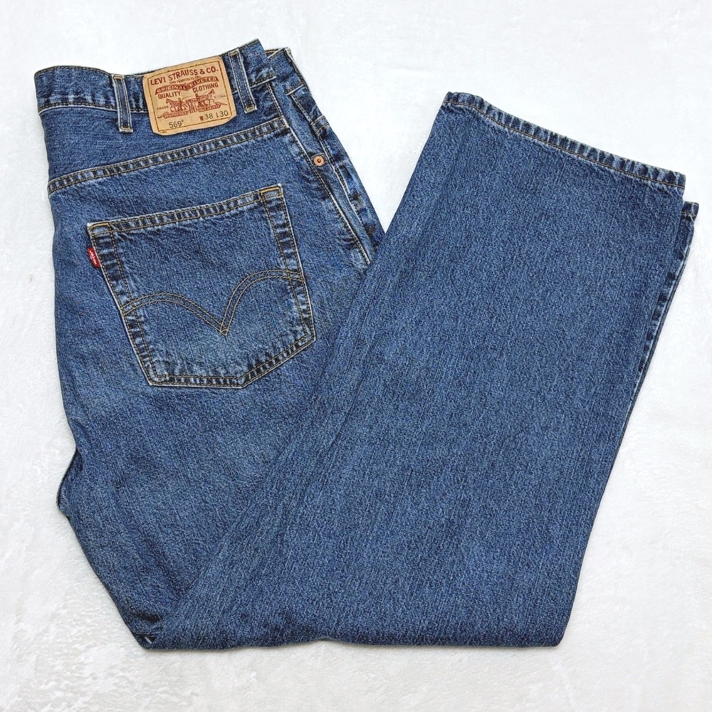 Vintage Levi's 569 Loose Straight Jeans Mens 38x30 Y2K Skate Baggy Denim